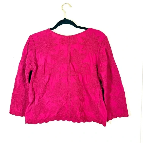 Anthropologie Solitaire Floral Embroidered Boxy Blouse size Small - Picture 2 of 5